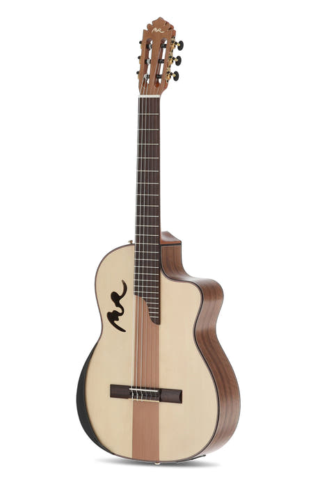 Manuel Rodriguez Elektroakustisk Café Cortado Cutaway - Curly Walnut (sateng)