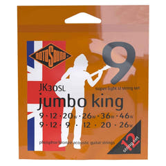 Rotosound Strenger til akustisk Gitarer Jumbo King - Sett 12-strengers superlette 9-46 (JK30SL)