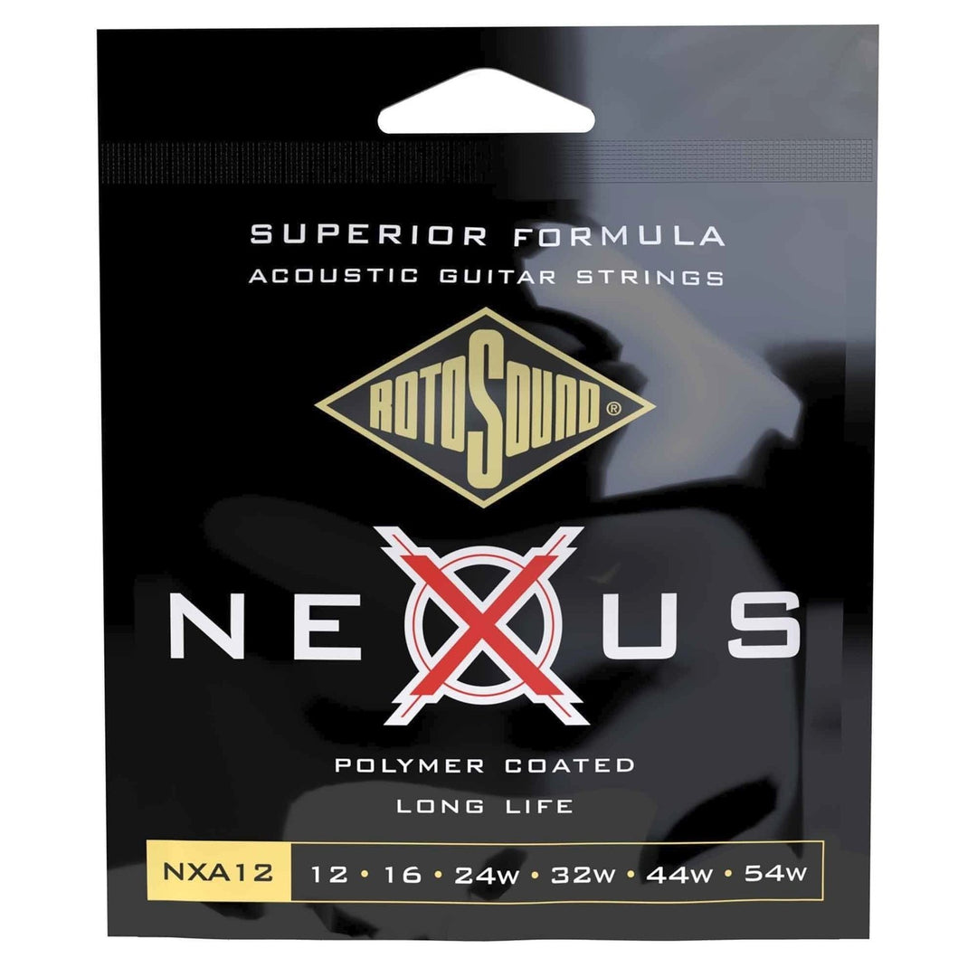 Rotosound strenger for akustisk Gitarer Nexus Coated – sett Medium Light 12-54 (NXA12)