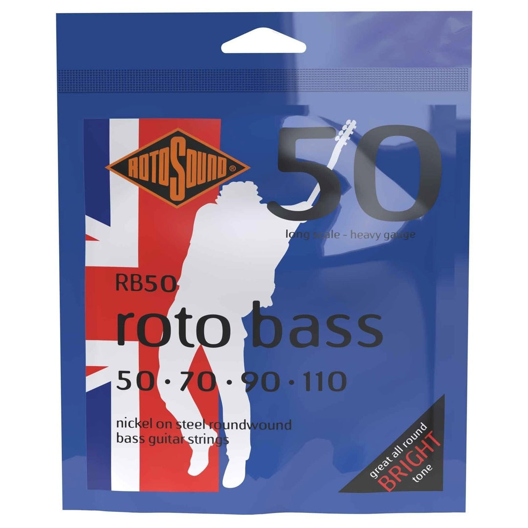 Rotosound E-bass-strenger Roto Bass - Sett 4-strengs Nickel Heavy 50-110 (RB50)