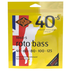 Rotosound E-bass-strenger Roto Bass - 5-strengers sett Nickel Standard 40-125 (RB40-5)