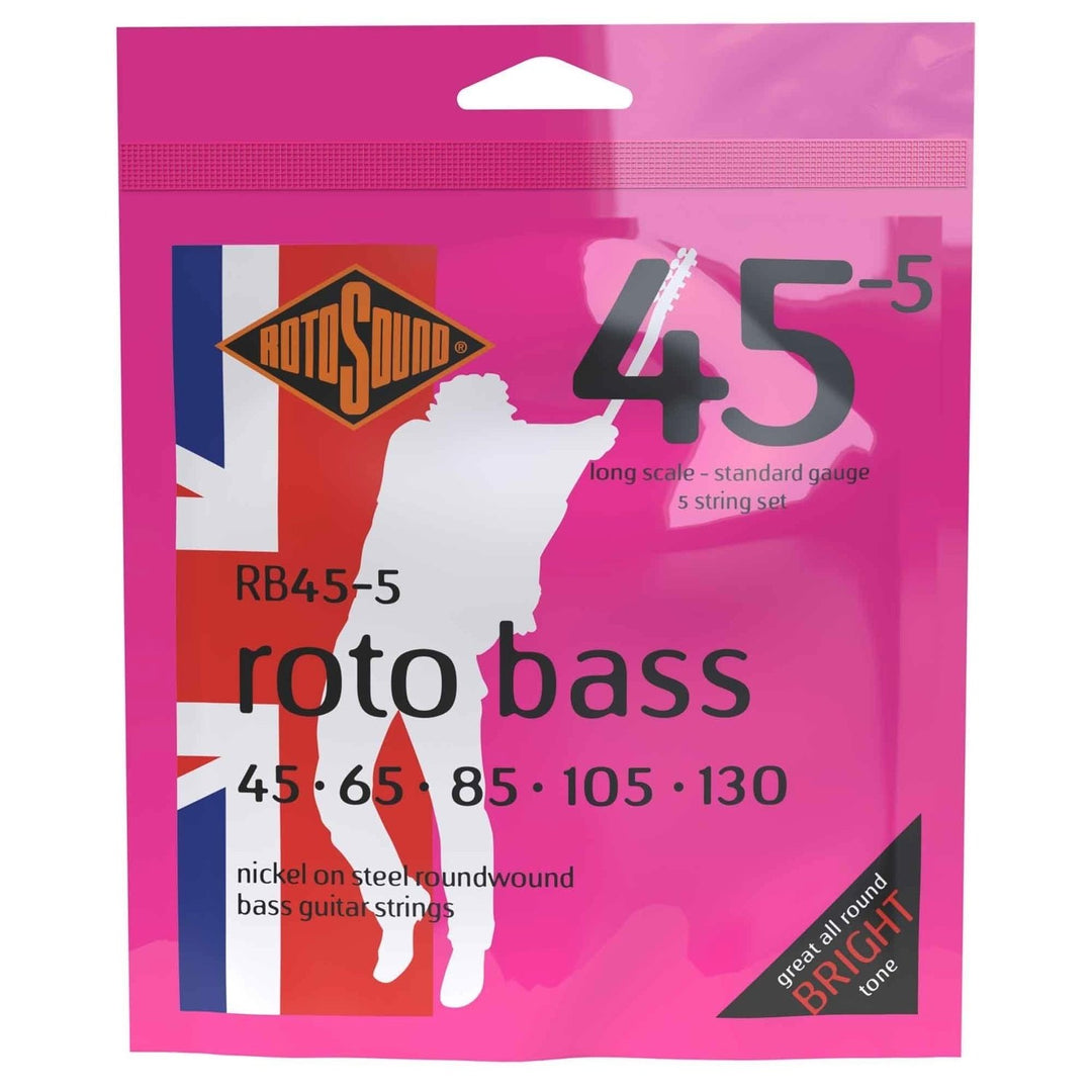Rotosound E-bass-strenger Roto Bass - 5-strengers sett Nickel Standard 45-130 (RB45-5)