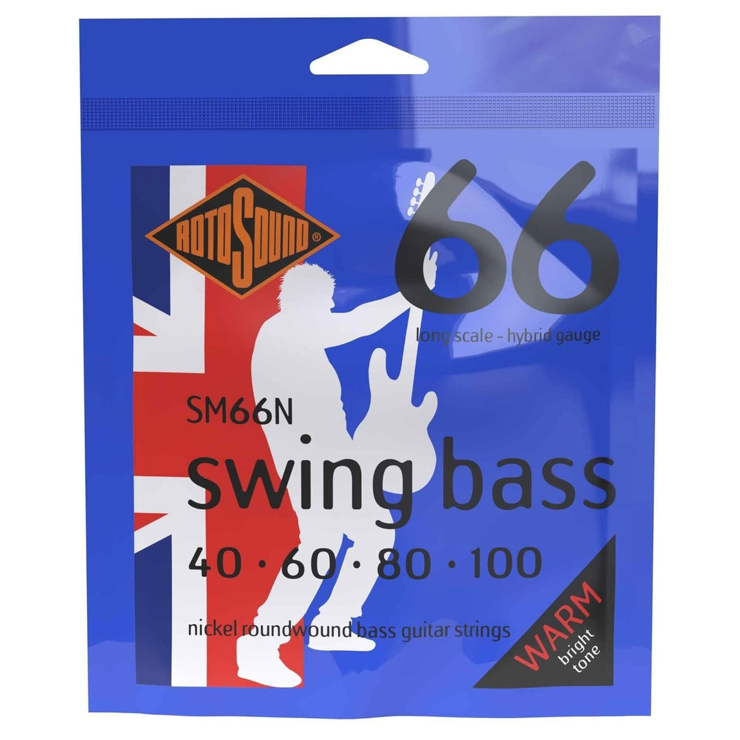 Rotosound elbass-strenger Swing Bass 66 - Sett 4-strengers Nickel Hybrid 40-100 (SM66N)