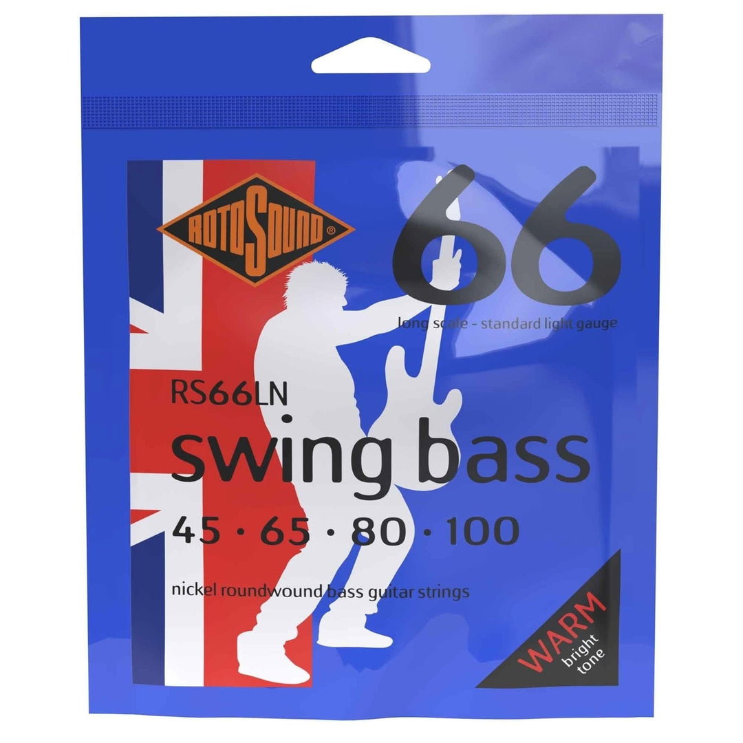 Rotosound elbass-strenger Swing Bass 66 - Sett 4-strengers Nickel Standard Light 45-100 (RS66LN)