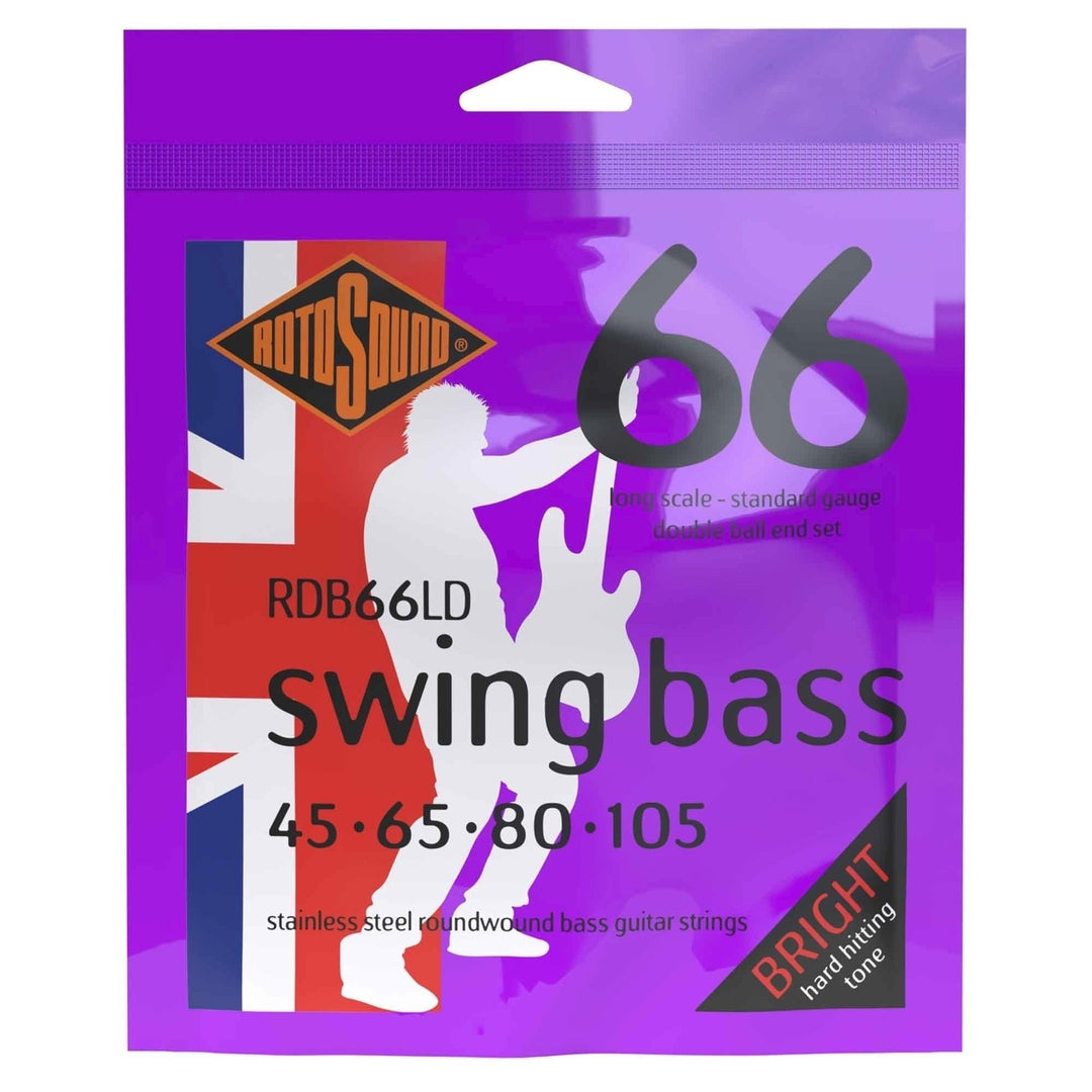 Rotosound E-bass-strenger Swing Bass 66 Double Ball End - Sett 4-str. Medium 45-105 Double Ball (RDB66LD)
