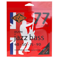Rotosound Jazz Bass-strenger Jazz Bass 77 - Sett 4-strengs Medium 40-90 //Medium mensurlengde (30.5"/772mm to 32"/810mm) (RS77M)