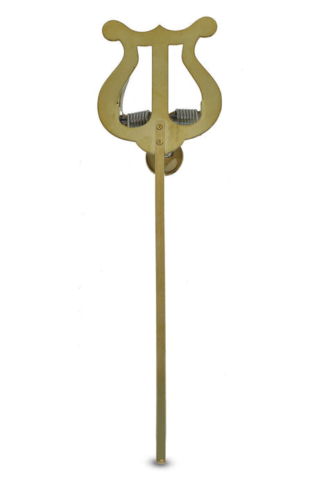GEWA lyra, liten, gul messing, 1 noteklemme, skaft 14 cm