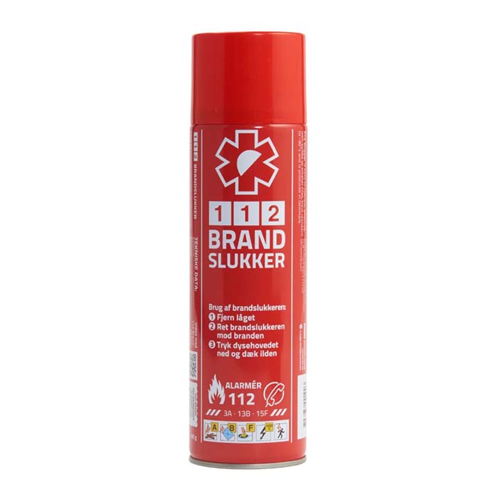 112 brannslukker 400 ml. inkl. neoprenetui