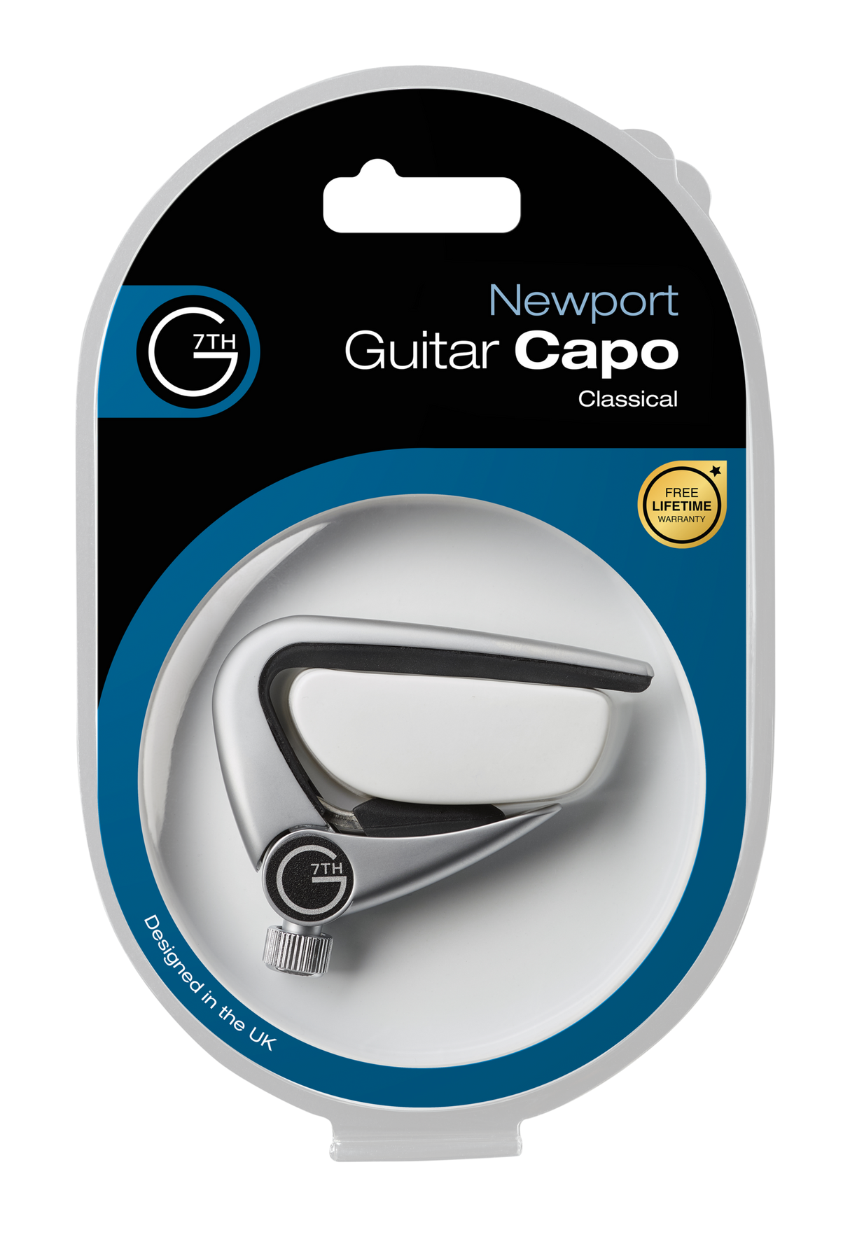 G7th Capo Newport - klassisk gitar, sølv (C33013)