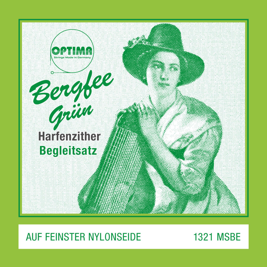Optima strenger for siter Harpe/luftresonans-siter nylon grønn 1321 - Sett (1321.MSBE)