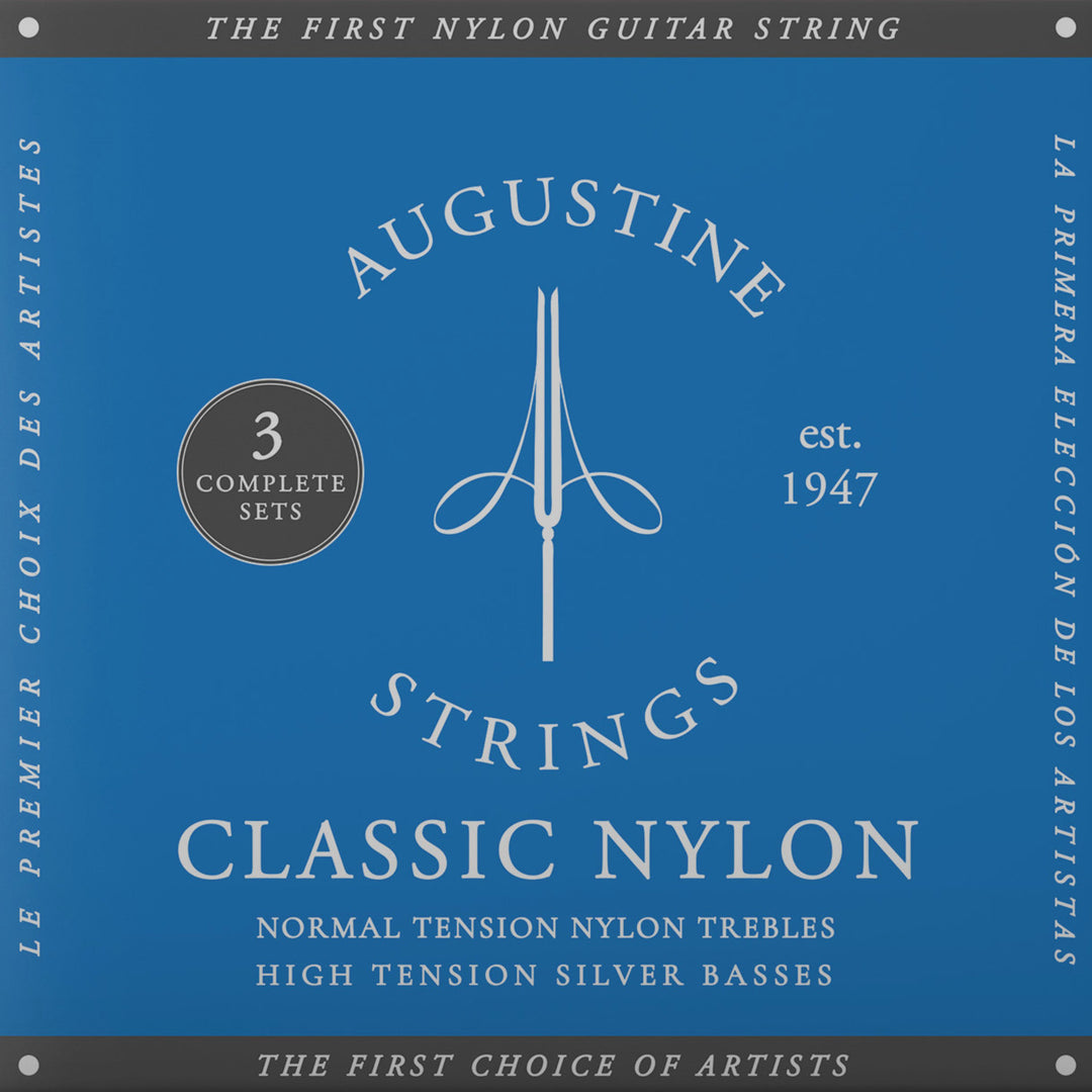 Augustine strenger for klassisk gitar Classic Label - 3 x sett Classic Blue (normal/high)