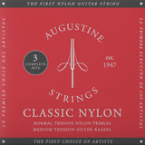 Augustine strenger for klassisk gitar Classic Label - 3 x sett Classic Red (normal/medium)