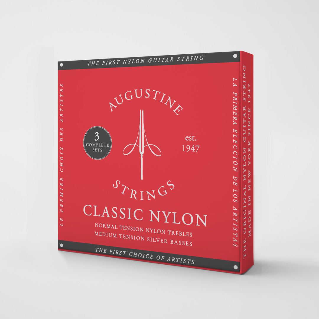 Augustine strenger for klassisk gitar Classic Label - 3 x sett Classic Red (normal/medium)