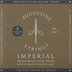 Augustine strenger til klassisk Gitarer Imperial Crystal Nylon medium - 3 x sett Imperial Red (medium/medium)