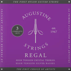 Augustine strenger til klassisk Gitarer Regal Crystal Nylon high - 3 x sett Regal Blue (high/high)