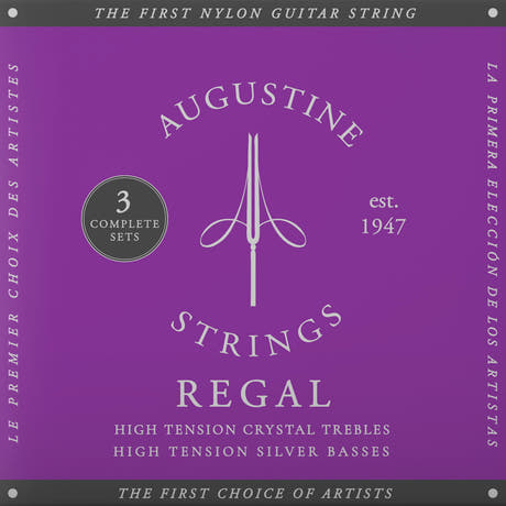 Augustine strenger til klassisk Gitarer Regal Crystal Nylon high - 3 x sett Regal Blue (high/high)