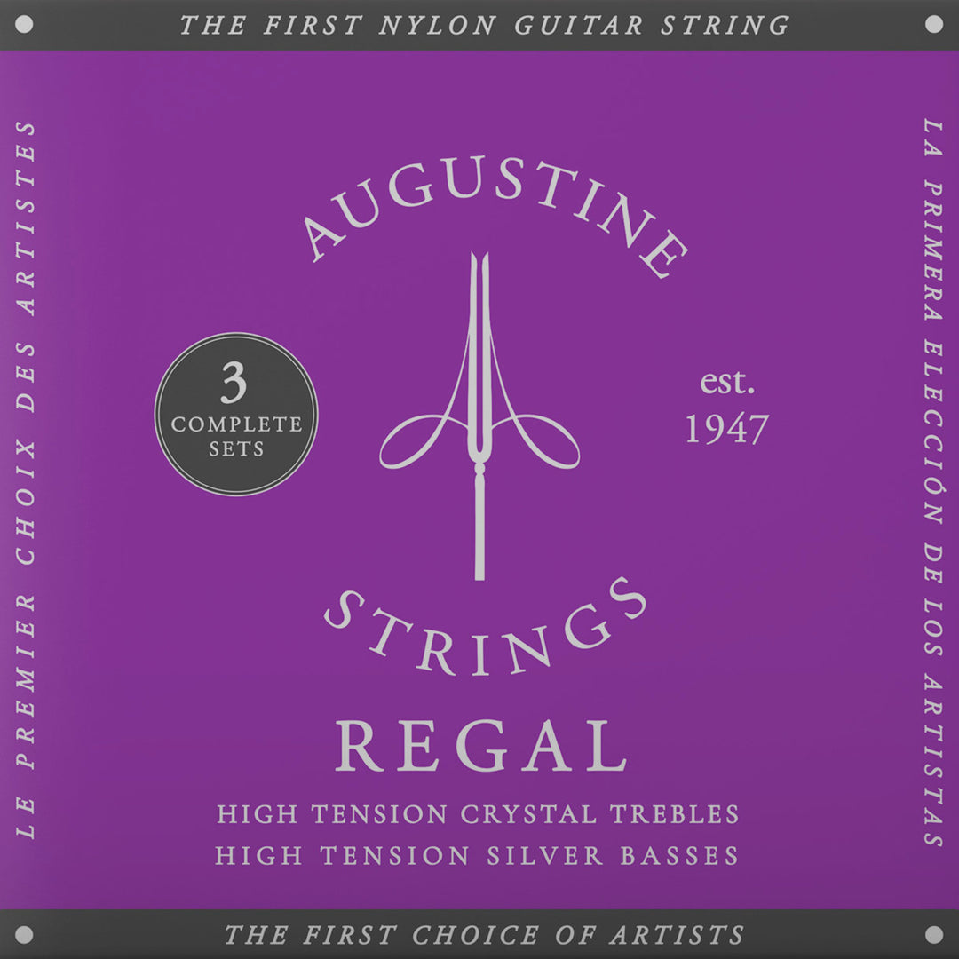 Augustine strenger til klassisk Gitarer Regal Crystal Nylon high - 3 x sett Regal Blue (high/high)