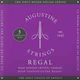 Augustine strenger til klassisk Gitarer Regal Crystal Nylon high - 3 x sett Regal Blue (high/high)