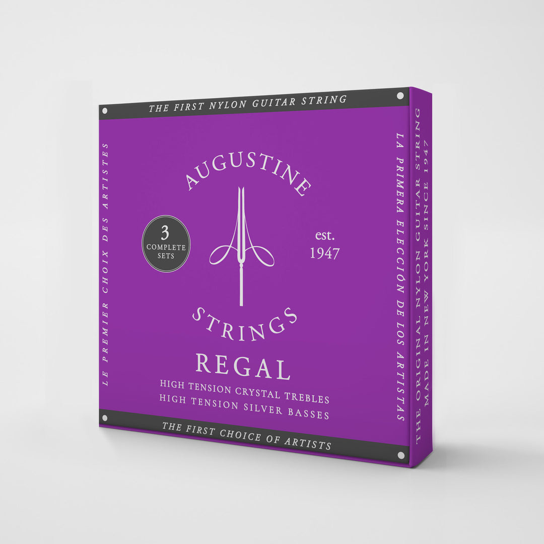 Augustine strenger til klassisk Gitarer Regal Crystal Nylon high - 3 x sett Regal Blue (high/high)