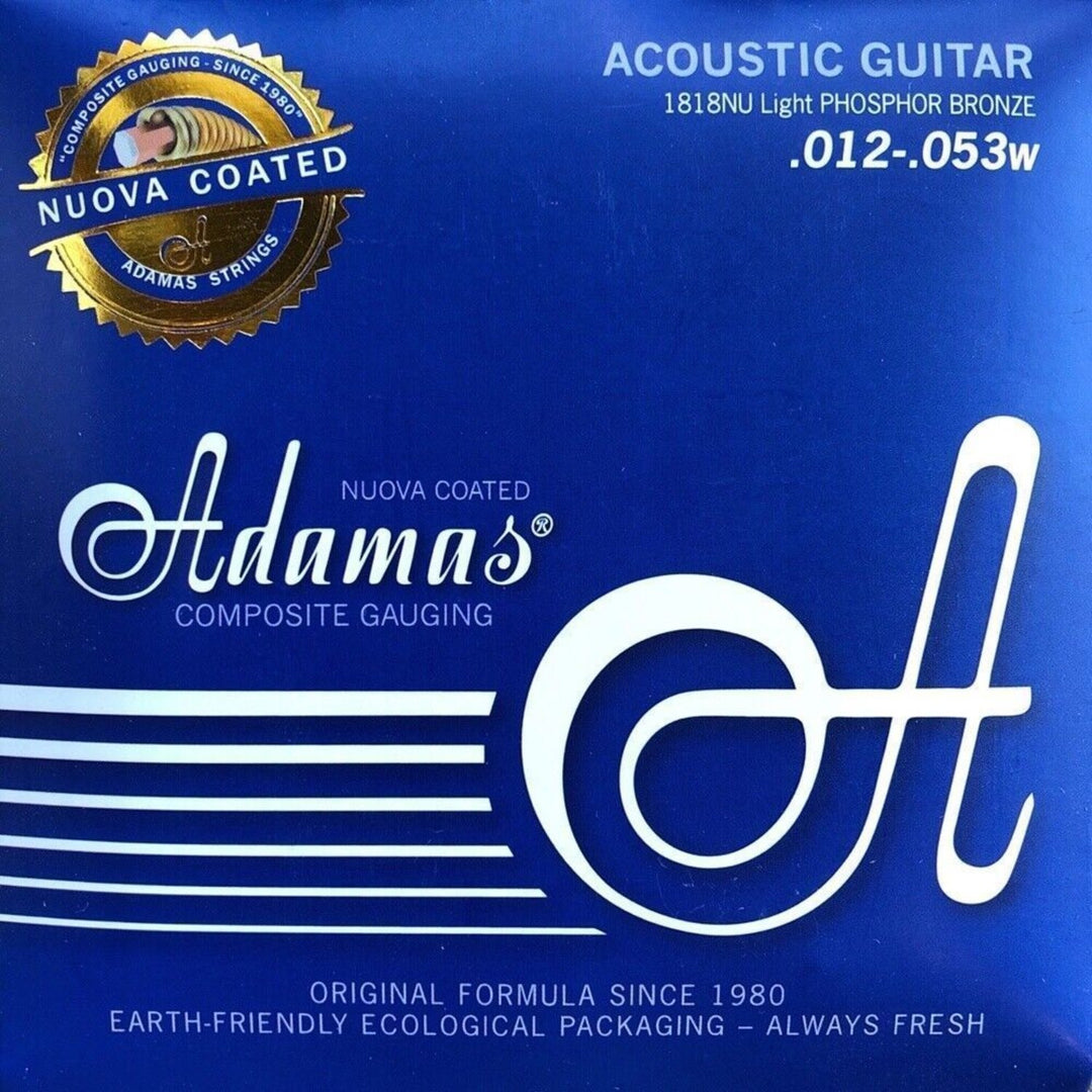 Adamas strenger til akustisk gitar Nuova phosphor bronze coated - Light .012-.053 (1818NU)