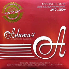 Adamas strenger for akustisk bass fosforbronse - sett 4-strengs med-light (5300ML)