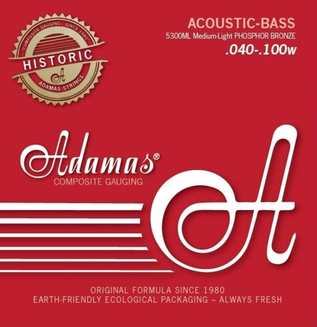 Adamas strenger for akustisk bass fosforbronse - sett 4-strengs med-light (5300ML)