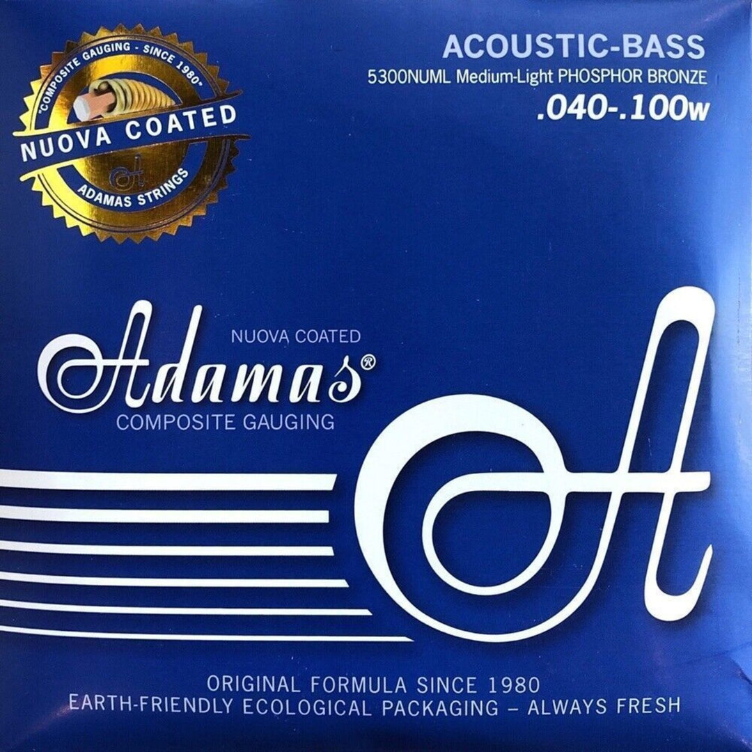 Adamas strenger for akustisk bass Nuova belagt - Sett 4-strengs med-light (5300NU-ML)