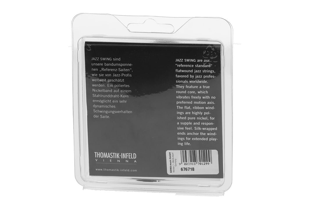 Thomastik-Infeld strenger til elgitar Jazz Swing Series Nickel Flat Wound - Sett 011 flatwound tinnbelagt (JS111T)