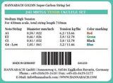 Hannabach strenger til ukulele Tenor Ukulele Goldin 243MHTLG low G - sett Low G (243MHTLG)