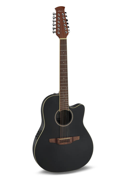 Applause E-akustisk Gitarer AB2412II Mid Cutaway 12-string - Svart satin (AB2412II-5S)