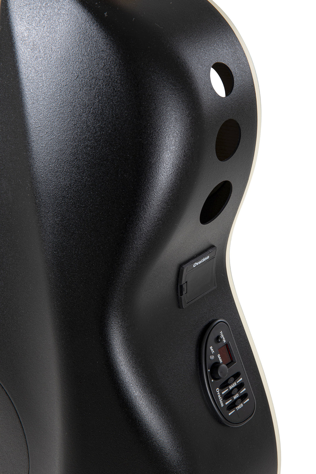 Ovation E-akustiske Gitarer Celebrity Elite Deluxe Deep Contour - Black Satin (CDX40-5-G)