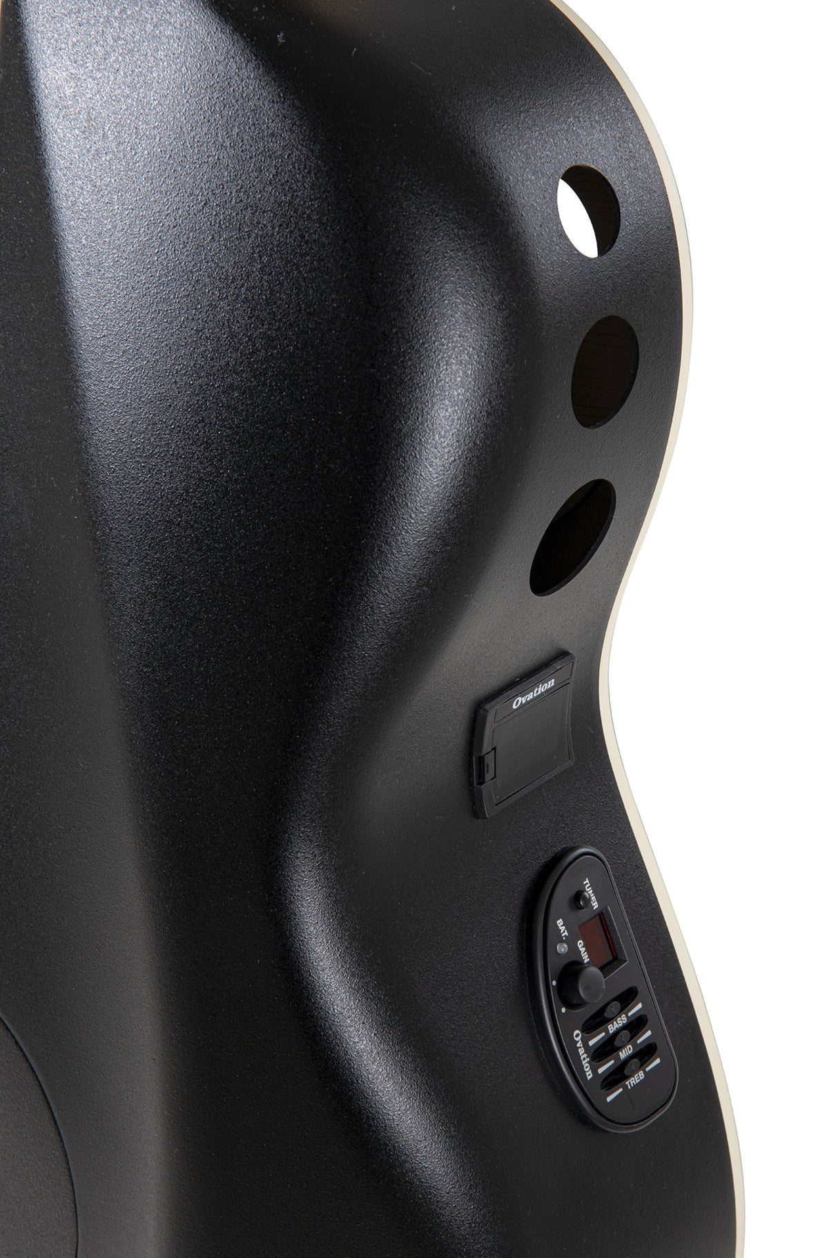 Ovation E-akustiske Gitarer Celebrity Elite Deluxe Deep Contour - Black Satin (CDX40-5-G)