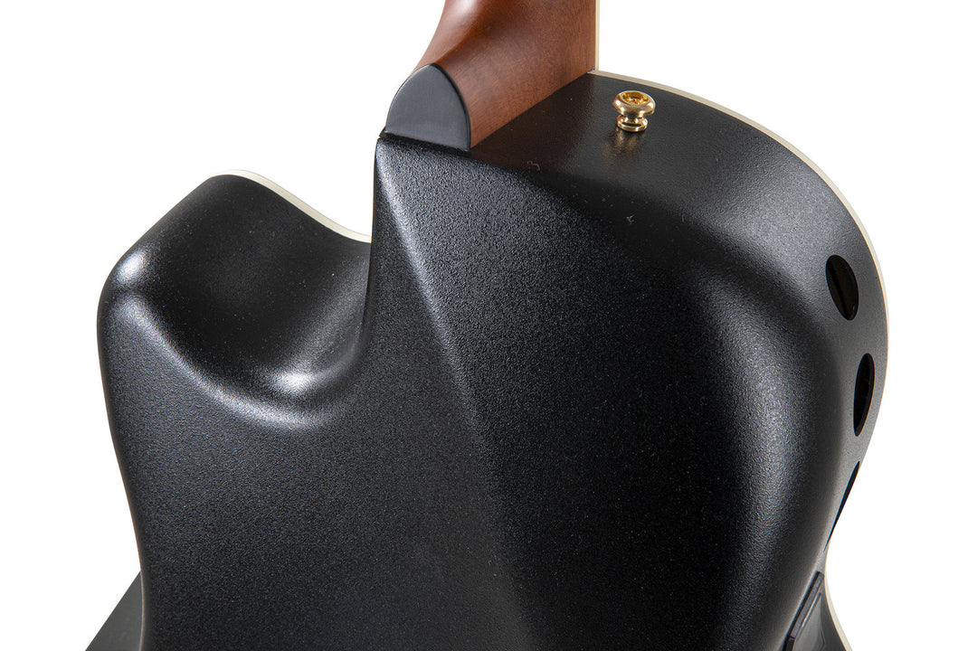 Ovation E-akustiske Gitarer Celebrity Elite Deluxe Deep Contour - Black Satin (CDX40-5-G)