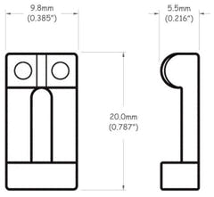 Partsland sadler for Stratocaster-modeller - 9.8 mm brede, pressstøpt