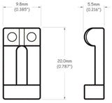Partsland sadler for Stratocaster-modeller - 9.8 mm brede, pressstøpt