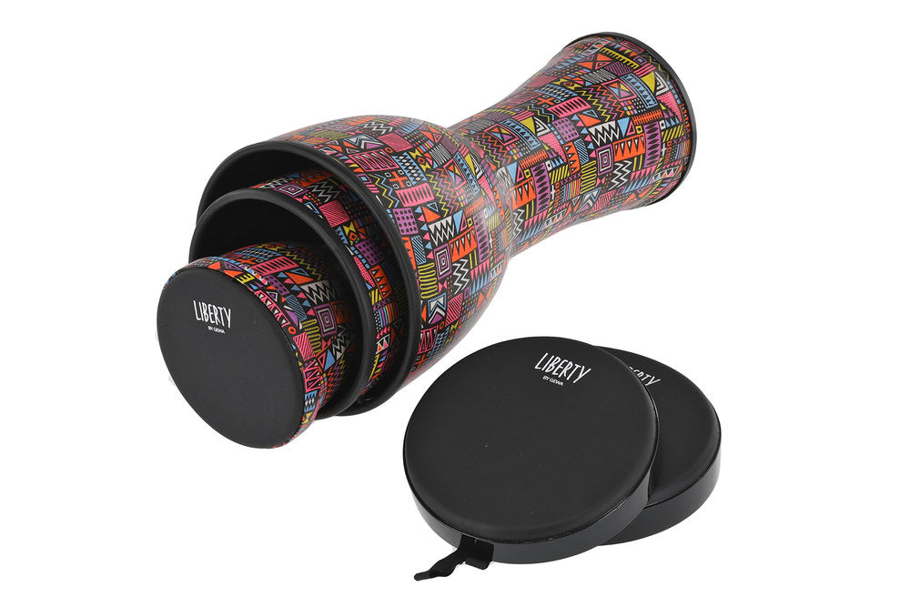 GEWA Liberty Serie Nestable djembe-sett 8", 10" og 12", Abstract