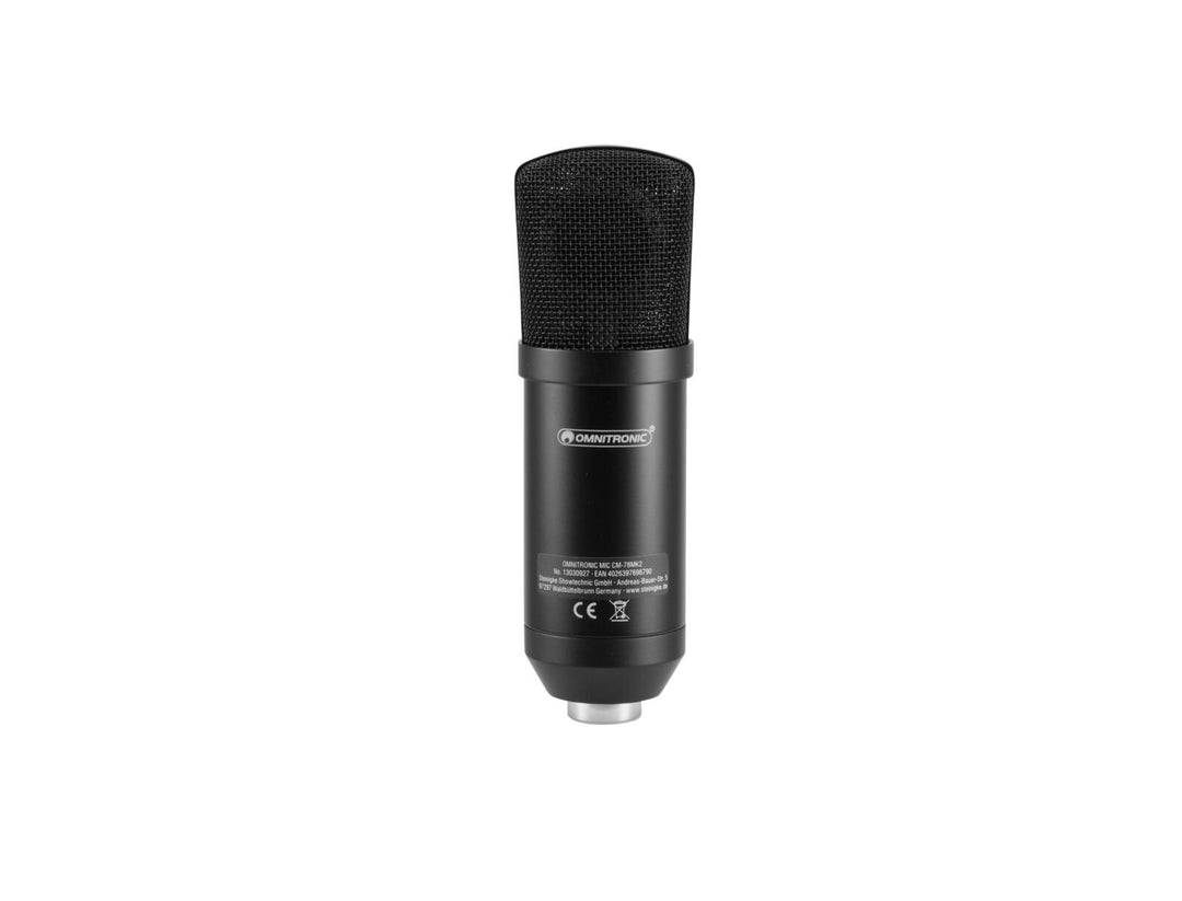 OMNITRONIC MIC CM-78MK2 kondensatormikrofon med stor membran