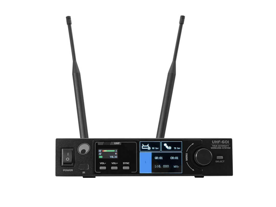 OMNITRONIC UHF-601 1-kanals trådløst mikrofonsystem 823-832/863-865 MHz