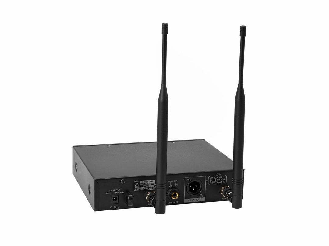 OMNITRONIC UHF-601 1-kanals trådløst mikrofonsystem 823-832/863-865 MHz