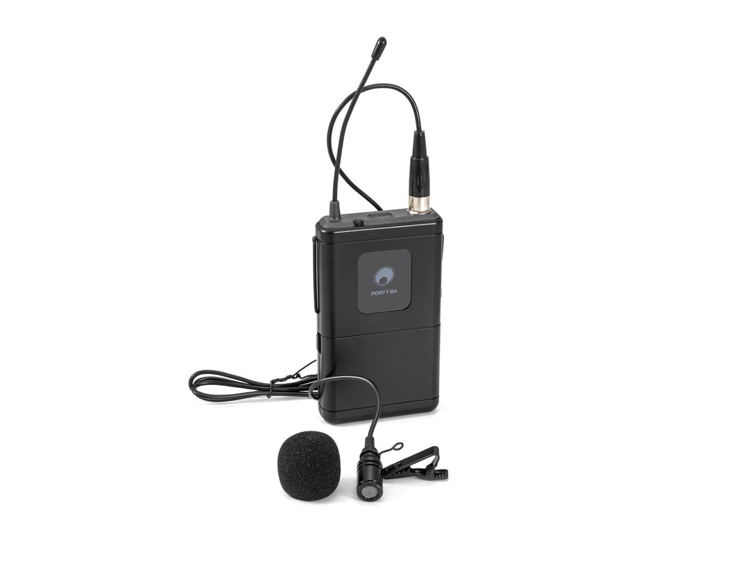 OMNITRONIC Set PORTY-8A trådløst PA-system + Bodypack Transmitter inkl. Lavalier Microphone + Soft Bag