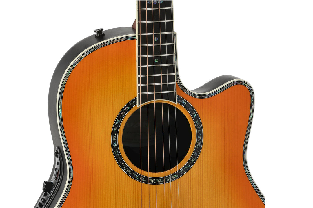 Ovation E-akustisk Gitarer Pro Series Custom Balladeer Deep Contour - Honey Burst (2762BL-HB-G)