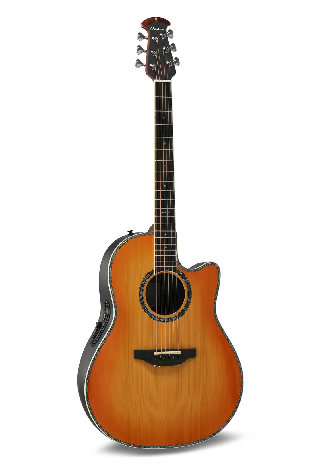 Ovation E-akustisk Gitarer Pro Series Custom Balladeer Deep Contour - Honey Burst (2762BL-HB-G)