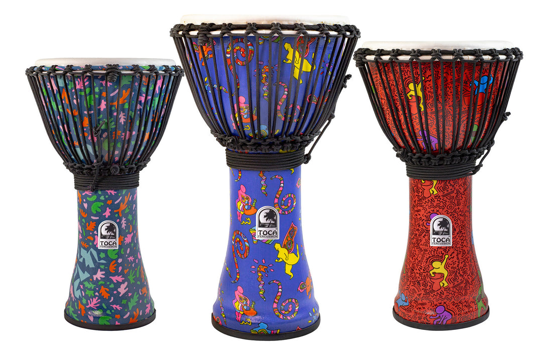 Toca Djembe Freestyle Colorsound Sarong Djembe - sett - 4 deler (TFCDJ-7SPK)