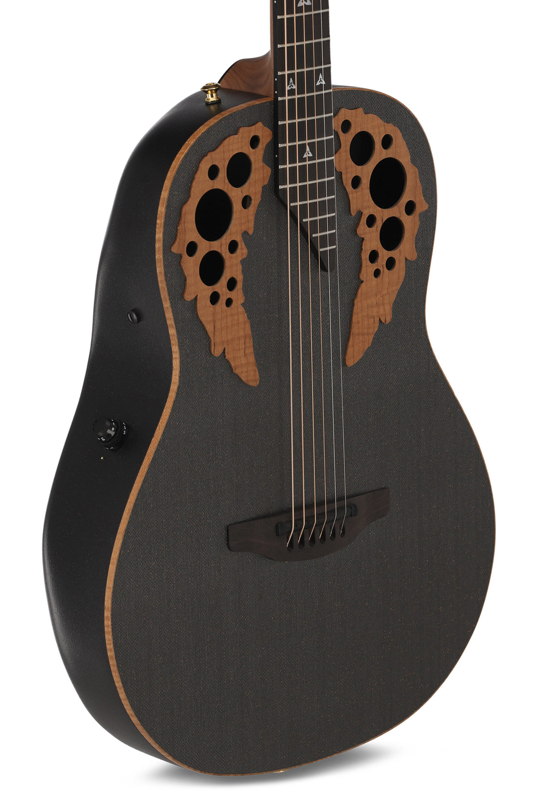 Adamas E-akustisk Gitarer ADAMAS U581T-FM Mid-Depth uten cutaway - svart sateng kobber metallic-flake (U581T-FM-G)