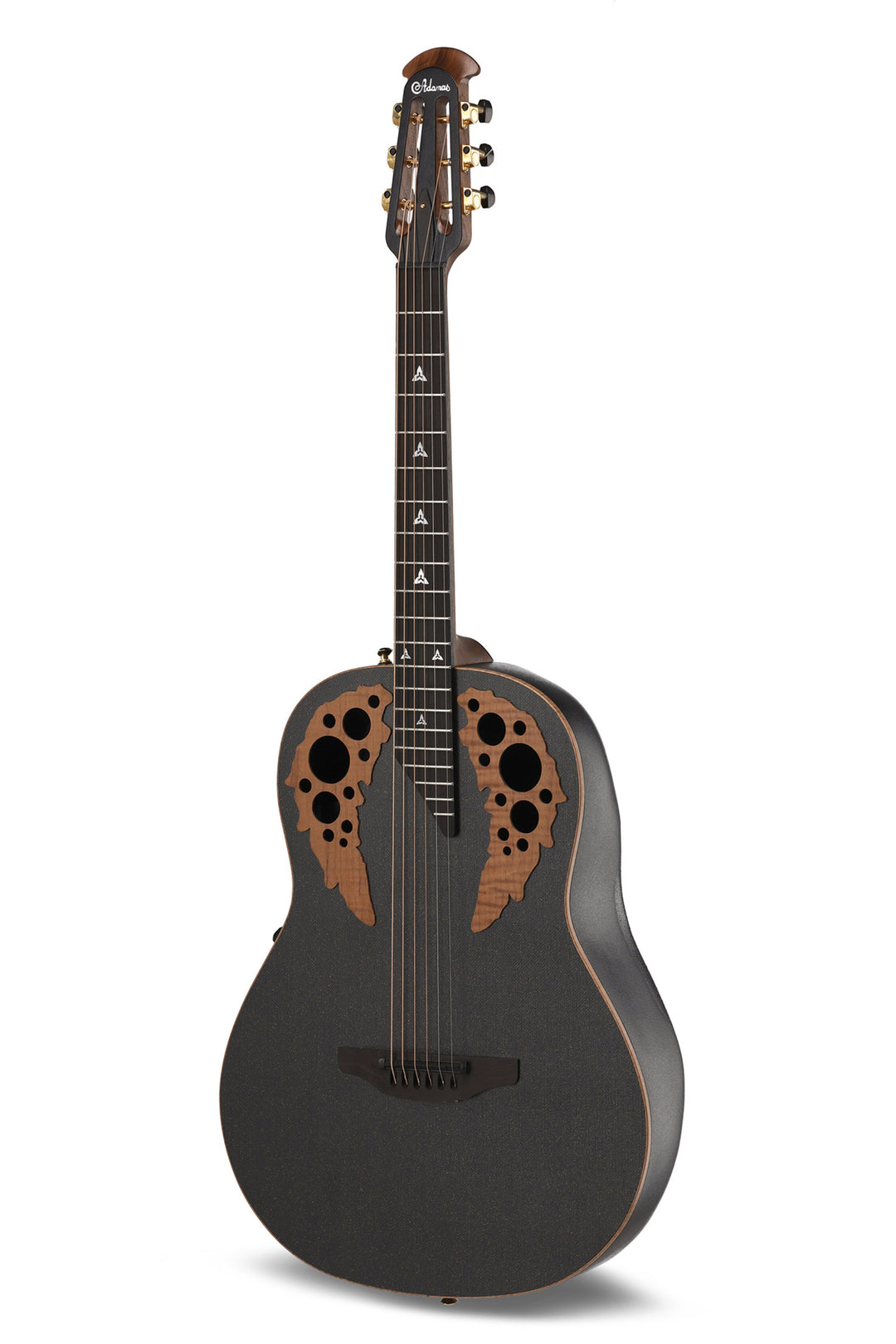 Adamas E-akustisk Gitarer ADAMAS U581T-FM Mid-Depth uten cutaway - svart sateng kobber metallic-flake (U581T-FM-G)