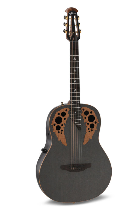 Adamas E-akustisk Gitarer ADAMAS U581T-FM Mid-Depth uten cutaway - svart sateng kobber metallic-flake (U581T-FM-G)