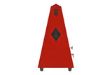 Wittner metronom pyramideform – mørkerød matt 855201