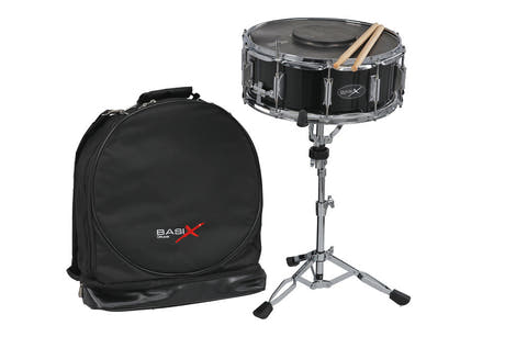 Basix startsett med 14" x 5,5" skarptromme, stativ for sittende spilling