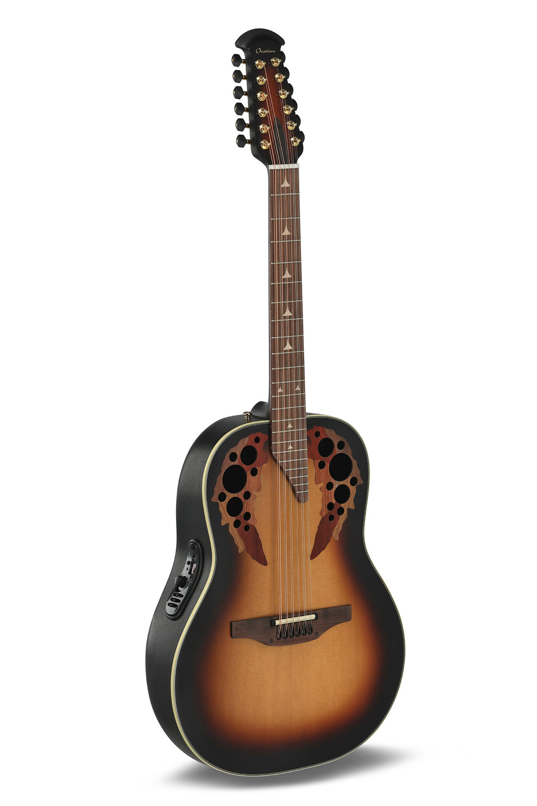 Ovation E-akustisk Gitarer Pro Series Elite Deep Bowl Non-Cutaway 12-strengs - Sunburst (1758-1-G)