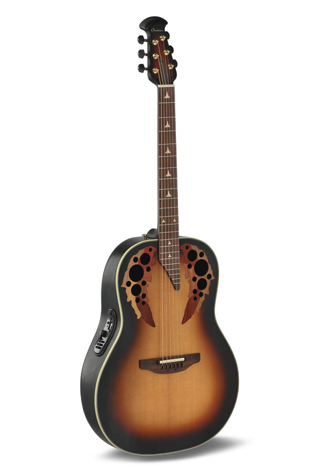 Ovation E-akustisk Gitarer Pro Series Elite Deep Bowl uten cutaway - Sunburst (1718-1-G)